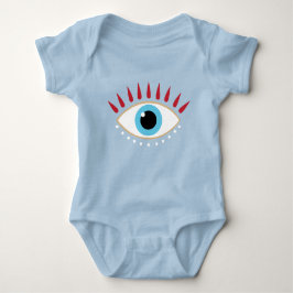 Griechisches Böse Eye Red Eyelashes Baby Strampler