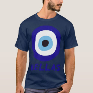 Griechisches Böses Auge Herren Navy Blau T-Shirt