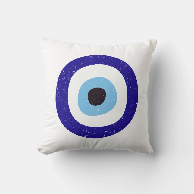 Griechisches böses Auge stört Design Kissen (Vorderseite)