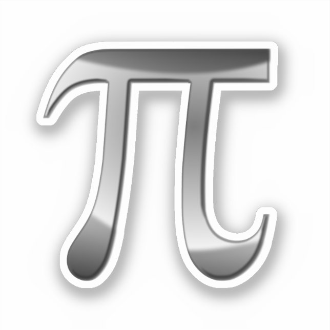 Griechisches Buchstaben-Pi-Symbol Aufkleber (Vorderseite)