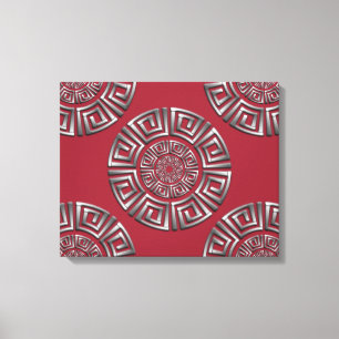 Griechisches Circle Motif Leinwanddruck
