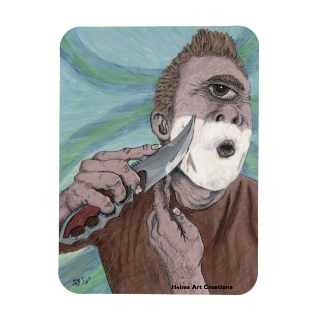 Griechisches Cyclops Knife Shave Fantasy Art Magne Magnet (Vertikal)