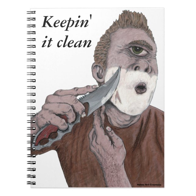 Griechisches Cyclops Knife Shave Mythology Art Notizblock (Vorderseite)