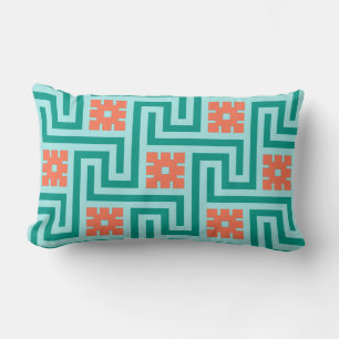 Griechisches Deco-Schlüsselband, Türkis, Aqua und Lendenkissen