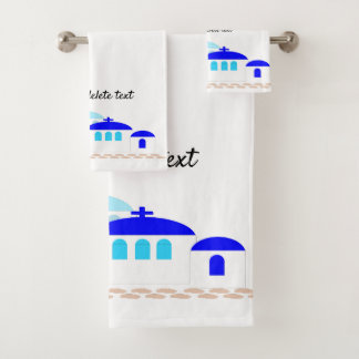 Griechisches Design, nur Text hinzufügen Badhandtuch Set