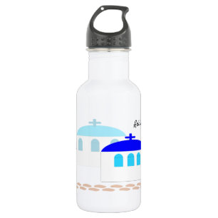 Griechisches Design, nur Text hinzufügen Edelstahlflasche