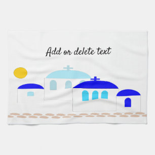 Griechisches Design, nur Text hinzufügen Geschirrtuch