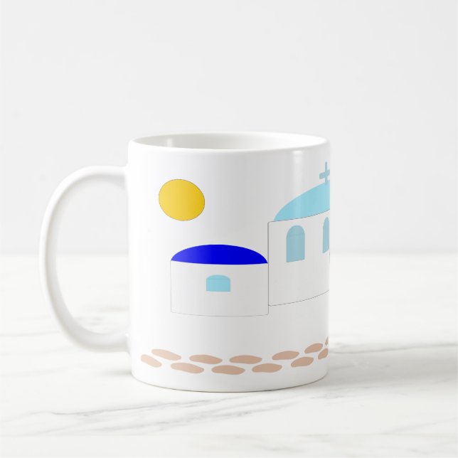 Griechisches Design, nur Text hinzufügen Kaffeetasse (Links)
