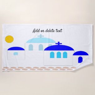 Griechisches Design, nur Text hinzufügen Strandtuch