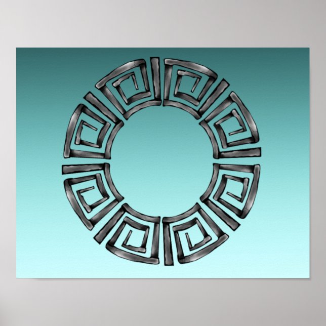 Griechisches Design Poster (Vorne)