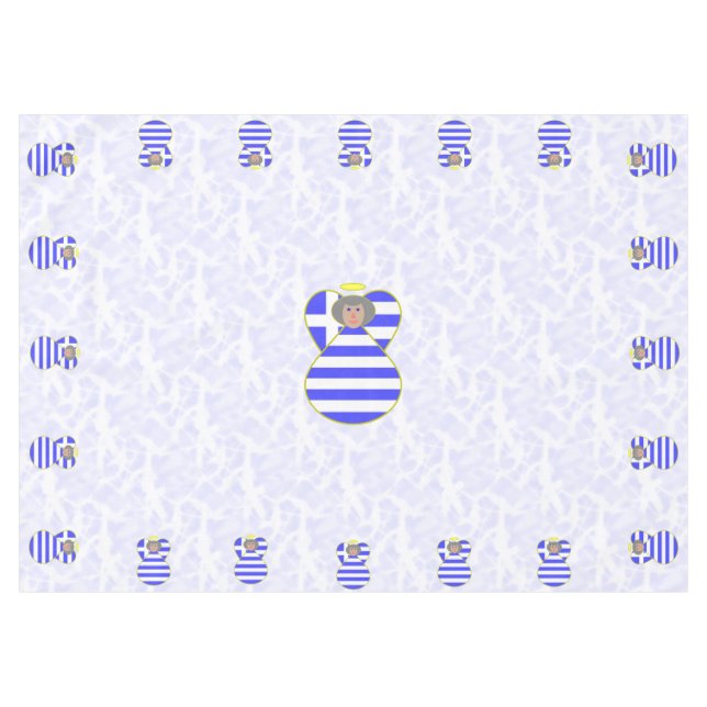 Griechisches Engel-Grauhaar mit Flag-Tableteklett Tischdecke (Vorderseite (Horizontal))