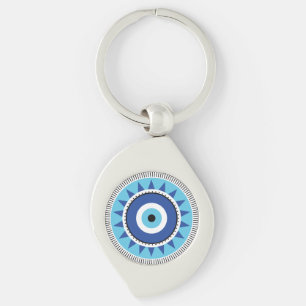 Griechisches Evil Eye Blau Schlüsselanhänger