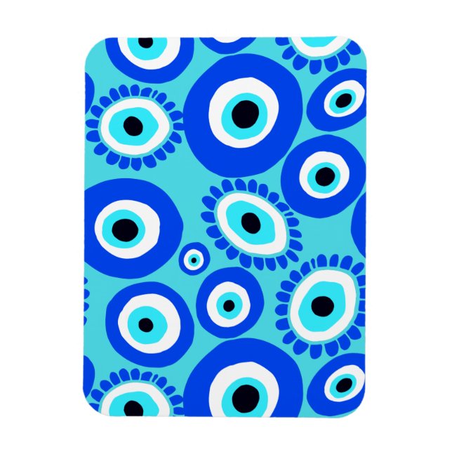 Griechisches Evil Eye Lucky Symbol Magnet (Vertikal)