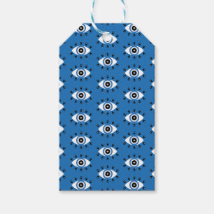 Griechisches Evil Eye Muster Blau Schwarz-weiß Geschenkanhänger