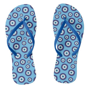 Griechisches Evil Eye Muster Flip Flops