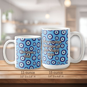 Griechisches Evil Eye Muster Kaffeetasse