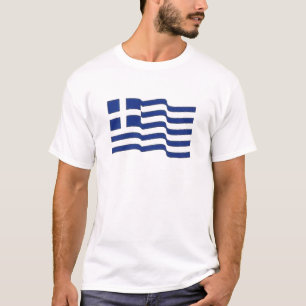 griechisches fahnenschwenkendes T-Shirt