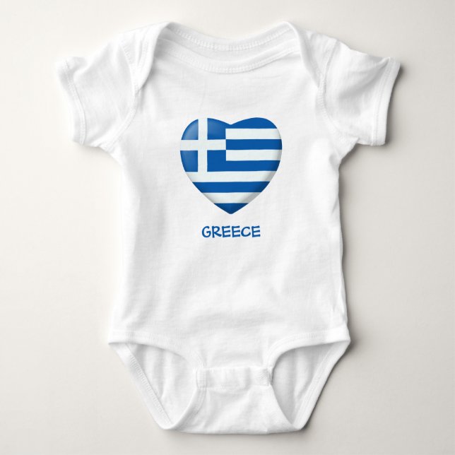 Griechisches Flag Baby Strampler (Vorderseite)