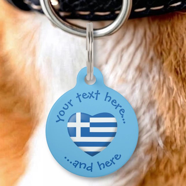 Griechisches Flag Haustiermarke (Von Creator hochgeladen)