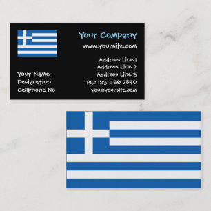 Griechisches Flag Visitenkarte