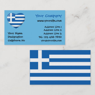 Griechisches Flag Visitenkarte