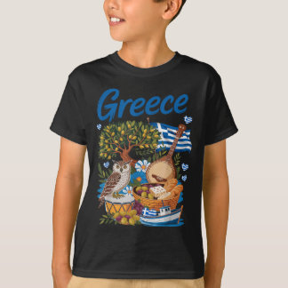 Griechisches Flaggen-Outfit für Kinder mit Helleni T-Shirt