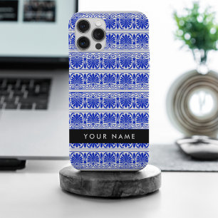 Griechisches Fret Arabeske Blau, Ihr Name, Persona iPhone 15 Pro Max Hülle