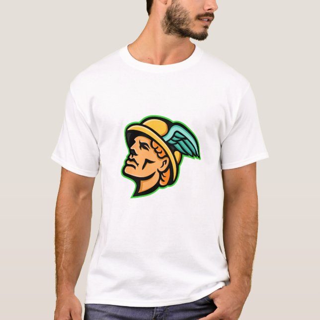 Griechisches Gott-Maskottchen Hermess T-Shirt (Vorderseite)