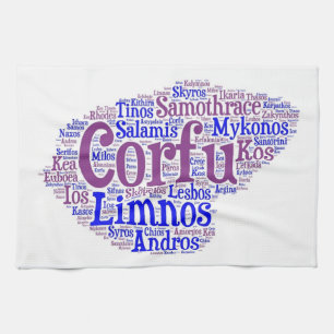 Griechisches Insel-Geschirrtuch Küchentuch