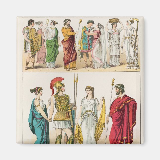 Griechisches Kleid, von 'Trachten der Voelker, 186 Magnet (Vorne)