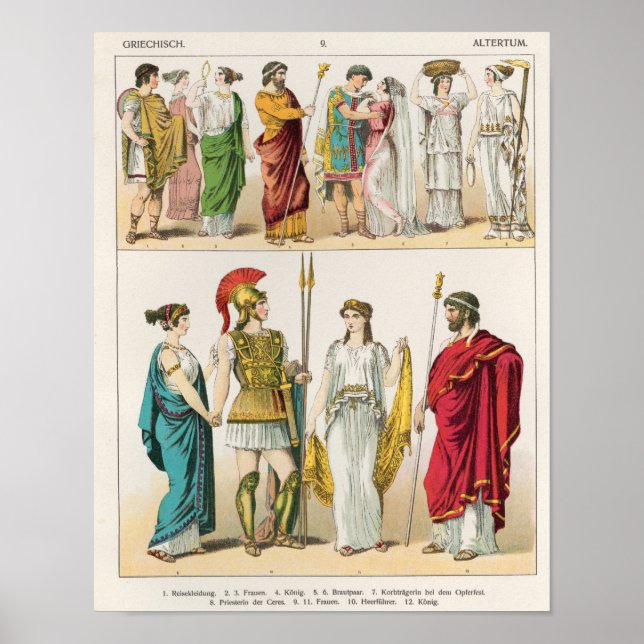 Griechisches Kleid, von 'Trachten der Voelker, 186 Poster (Vorne)