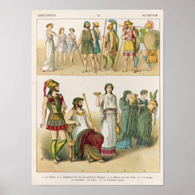 Griechisches Kleid, von 'Trachten der Voelker', 18 Poster (Vorne)