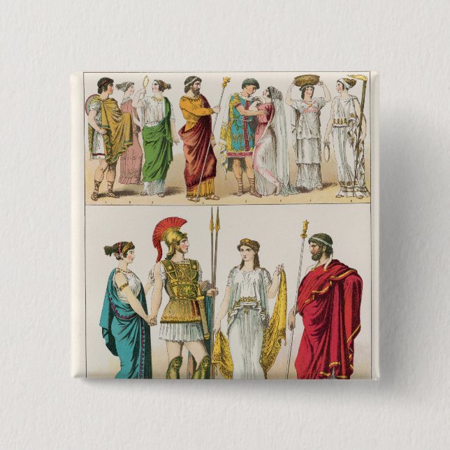 Griechisches Kleid, von 'Trachten der Voelker, Button (Vorderseite)