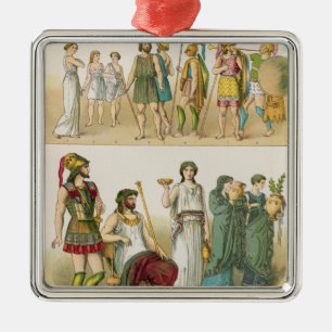 Griechisches Kleid, von "Trachten der Voelker", Ornament Aus Metall