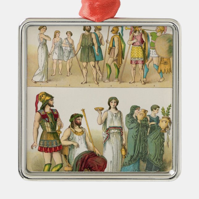 Griechisches Kleid, von "Trachten der Voelker", Ornament Aus Metall (Vorne)