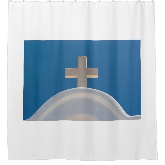 Griechisches Kreuz Duschvorhang (Vorderseite)