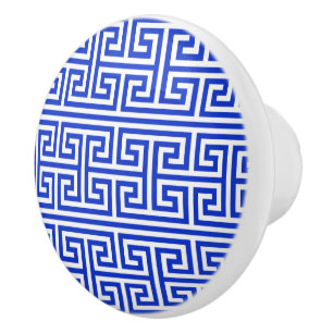 Griechisches Mäander-Schlüssel-Quadrat-H-Muster Bl Keramikknauf