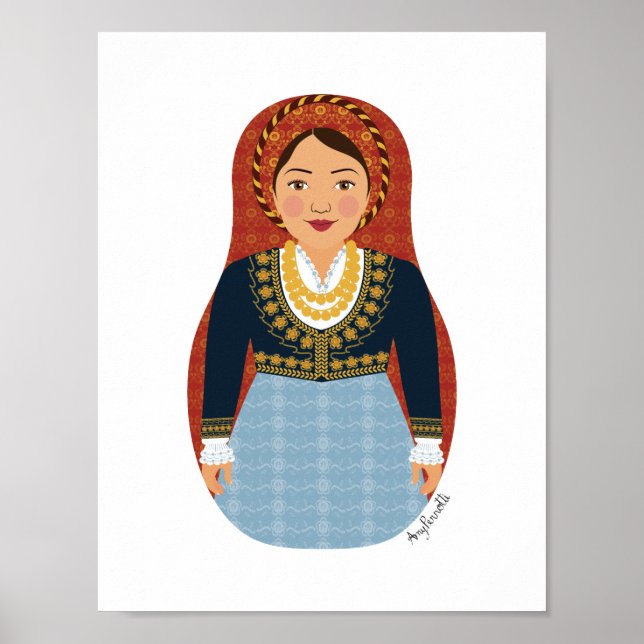 Griechisches Matryoshka-Poster Poster (Vorne)