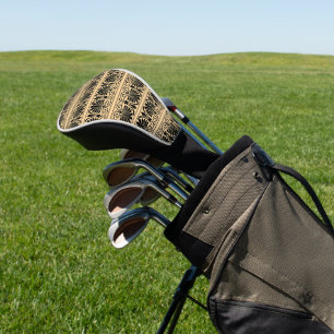 Griechisches Mittelmeer Arabeske Muster Brown Golf Headcover