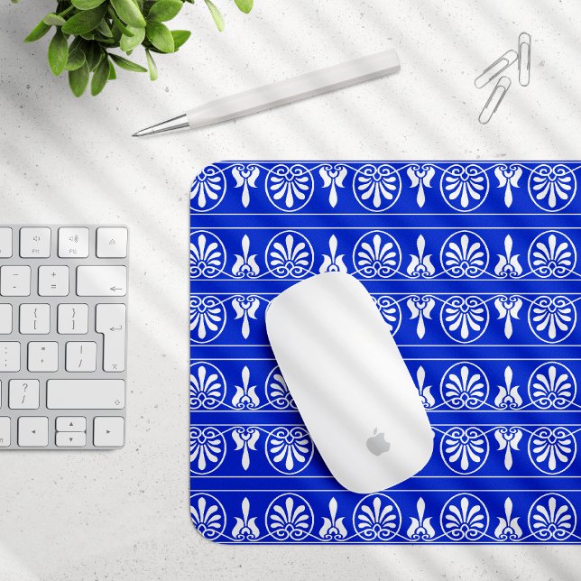 Griechisches Mittelmeer-Muster Blau Mousepad (Von Creator hochgeladen)