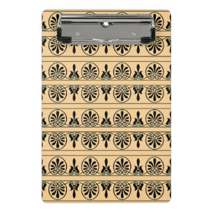 Griechisches Mittelmeer-Muster Brown Mini Klemmbrett