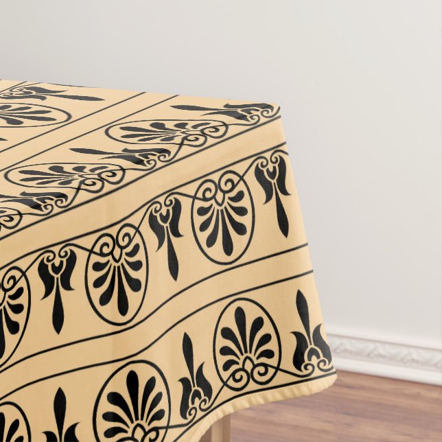 Griechisches Mittelmeer-Muster Brown Tischdecke (Beispiel)