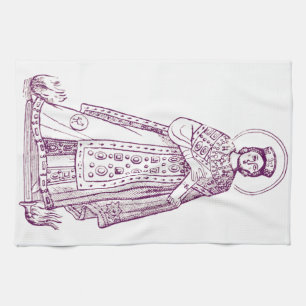 griechisches Mosaik der heiligen Agnes von Rom Geschirrtuch