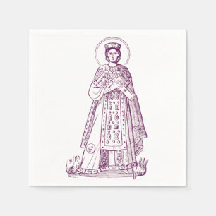 griechisches Mosaik der heiligen Agnes von Rom Serviette