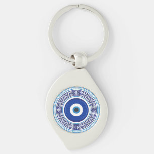 Griechisches Muster Evil Eye Nazar Schlüsselanhänger