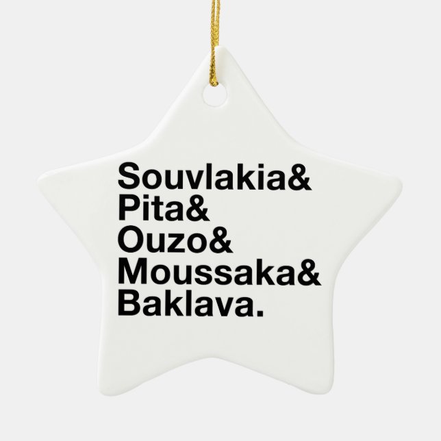 Griechisches Nahrungsmitteletzeichen Keramik Ornament (Vorne)