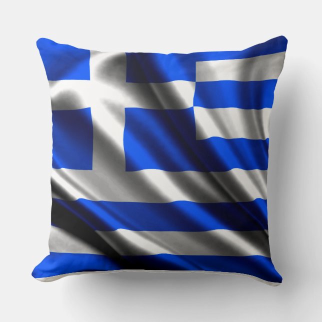 Griechisches nationales Flag-Kissen Kissen (Vorderseite)