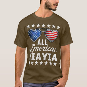 Griechisches Oma Amerikanische Unabhängigkeitstag T-Shirt