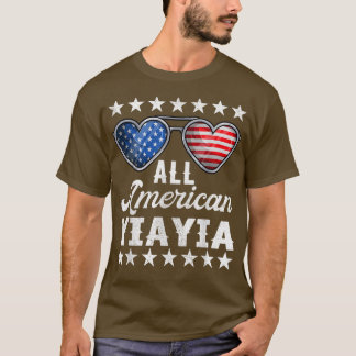 Griechisches Oma Amerikanische Unabhängigkeitstag T-Shirt