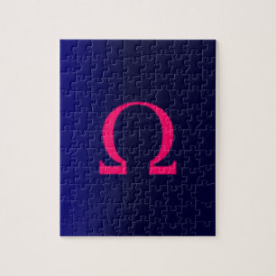 Griechisches Omega in Rosa #3 Puzzle